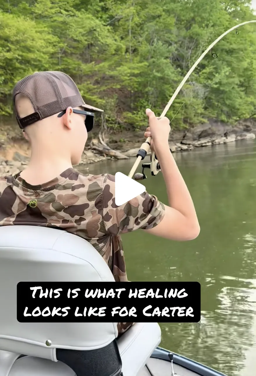 Carter fishing — this is what healing looks like